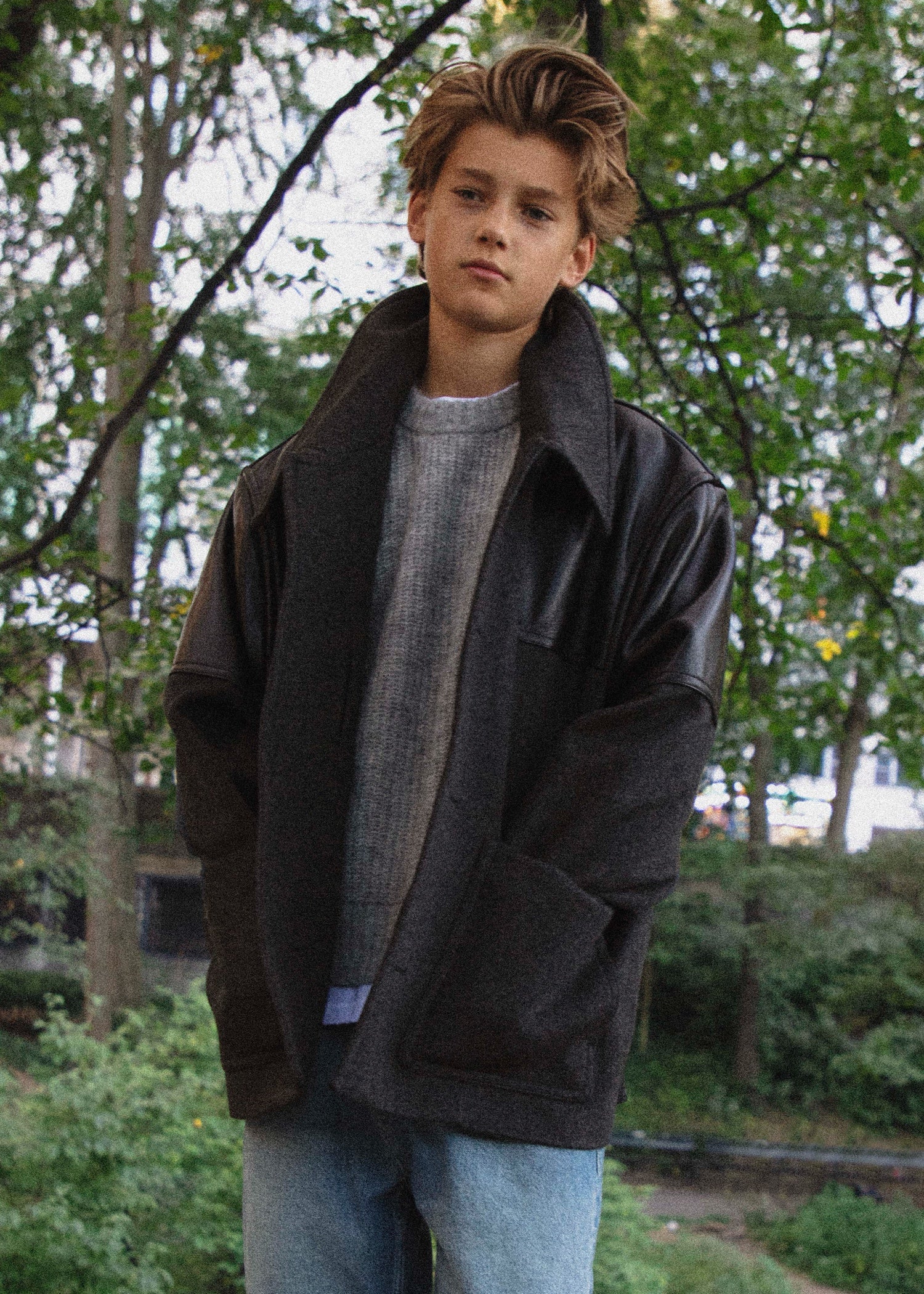 Leather Dipped Jacket